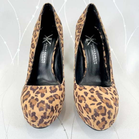 Kardashian Kollection Leopard Print Platform High Heels $80 - Picture 2 of 8